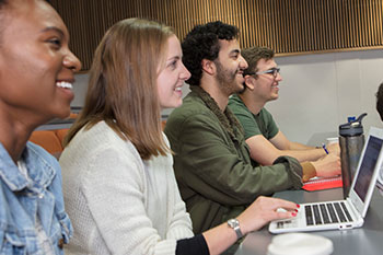 Students studying in a lecture