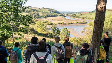 Group of students in the countryside