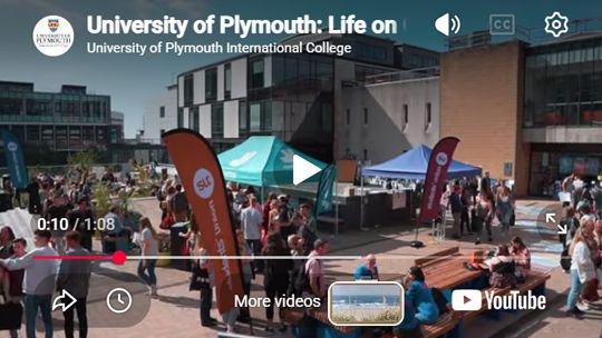 Play Video - Find out About Student Life in Plymouth